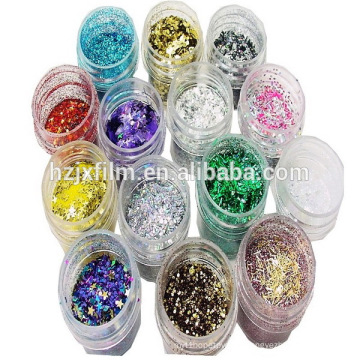 Polyester buntes glitterpuder zum bedrucken